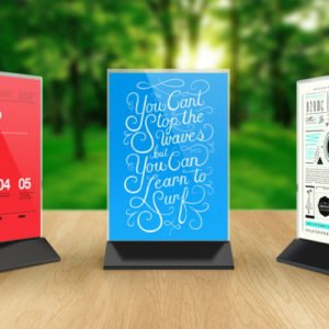 Kệ menu mica báo giá KM-2312